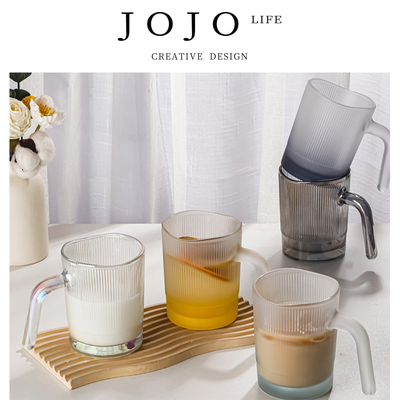 JOJO'SLIFEPD磨砂竖条玻璃杯子