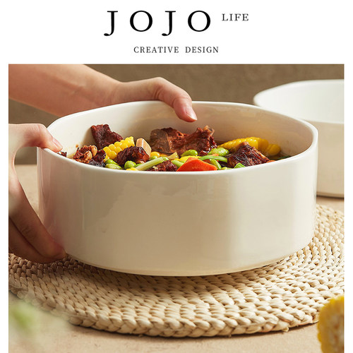 JOJO'SLIFEPD汤碗八角陶瓷家用