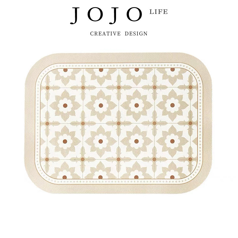 JOJO'S L. PD·cream·隔热垫家用简约皮革油边西餐餐桌垫 | 奶油