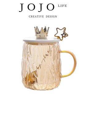 JOJO'S L. PD.Star.杯具轻奢风ins带盖勺耐热玻璃马克杯 | 星楚