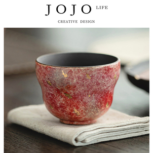 初起 JOJO PD.紫泉涧.品茗杯岩矿彩陶茶杯陶瓷主人杯复古