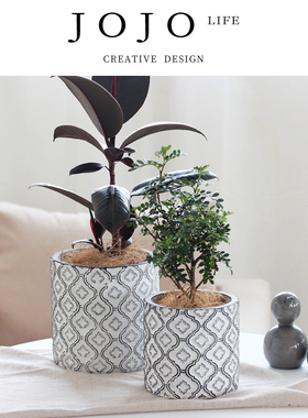 JOJO'S L. PD.grasp.花盆个性创意绿植盆栽精致手工花纹 | 有持