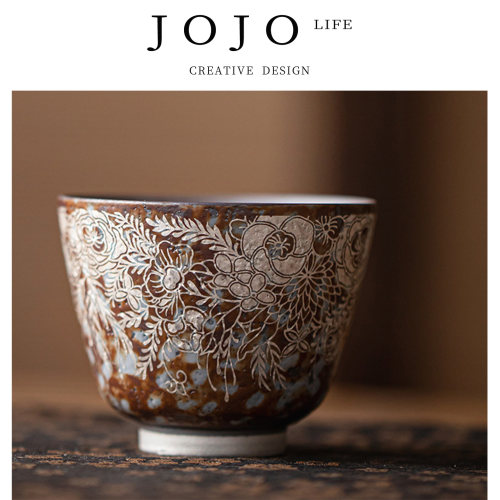 JOJO'SLIFEPD复古粗陶茶杯