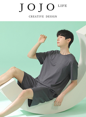 JOJO'S L. PD.Swallow.睡衣夏季莫代尔棉短袖薄款男家居服 | 燕说