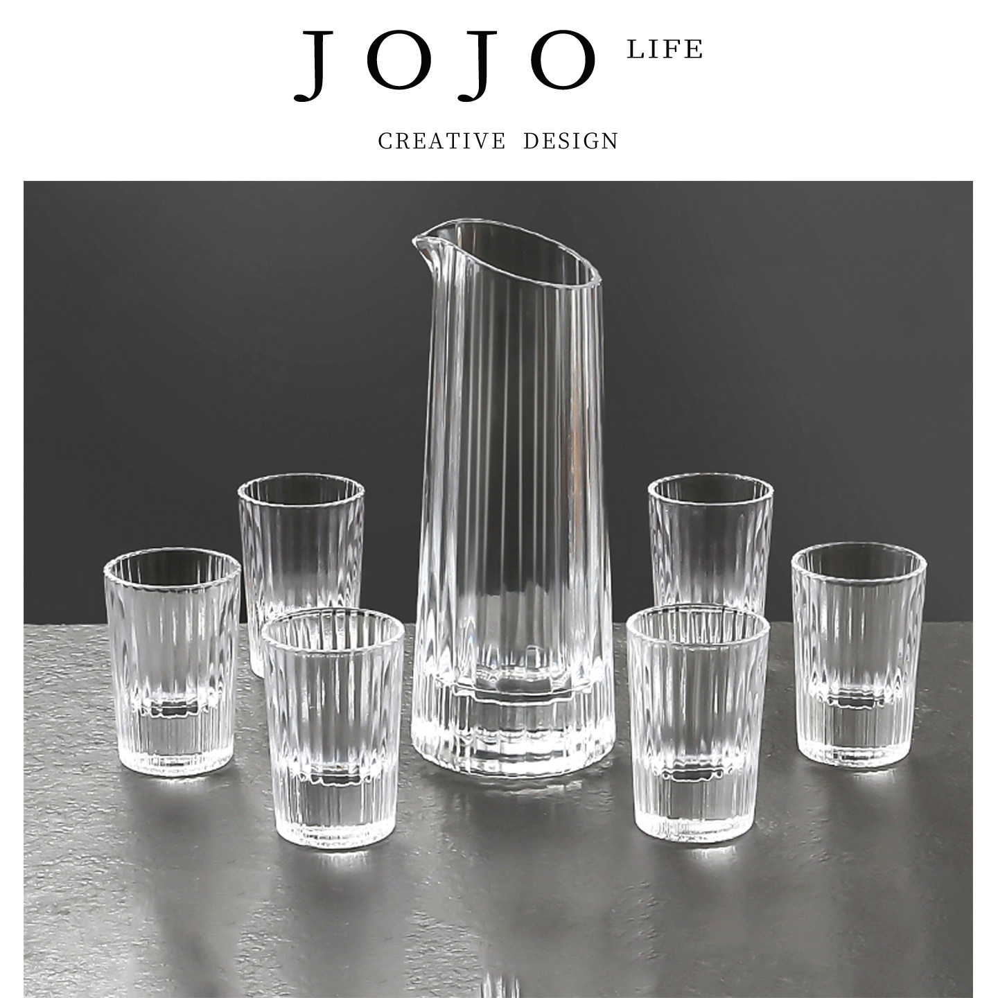 JOJO'S L. PD.White·杯具家用玻璃酒杯子弹杯白酒分酒器 | 素白