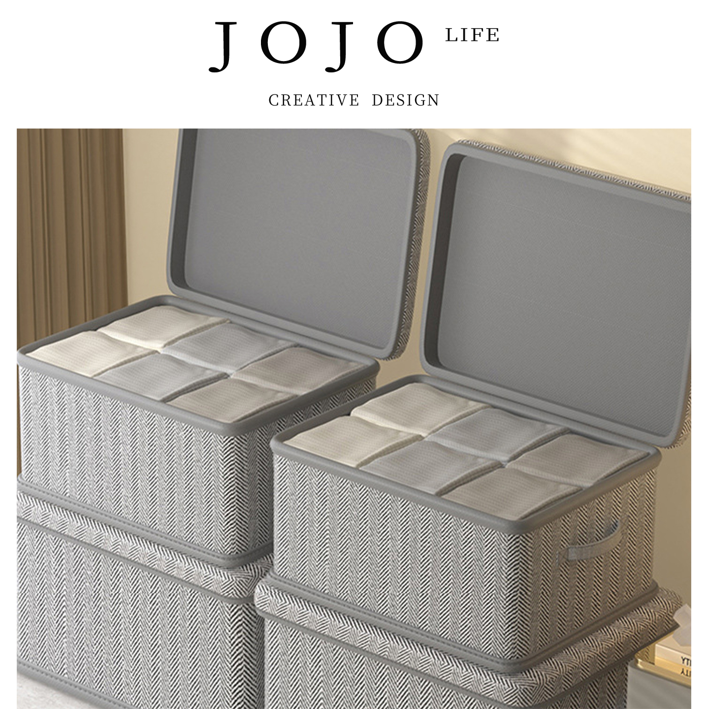 JOJO'SLIFEPD衣服收纳盒家用大