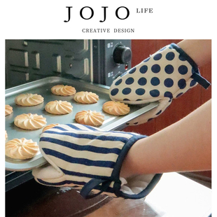 JOJO'S L. PD.honey.微波炉手套棉布加厚波点防烫厨房专用| 蜜蕉
