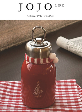 JOJO'S L. PD.Peak.亚马逊红色保温杯圣诞节小胖便携水杯  | 巅螃