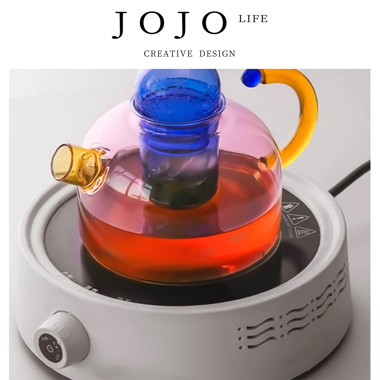 JOJO'S L. PD.Fir.杯具创意撞色耐高温玻璃茶水分离过滤 | 玮杉
