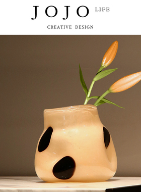 JOJO'S L. PD.Drop.花瓶复古小众波点水培玻璃摆件家居装饰丨点艺