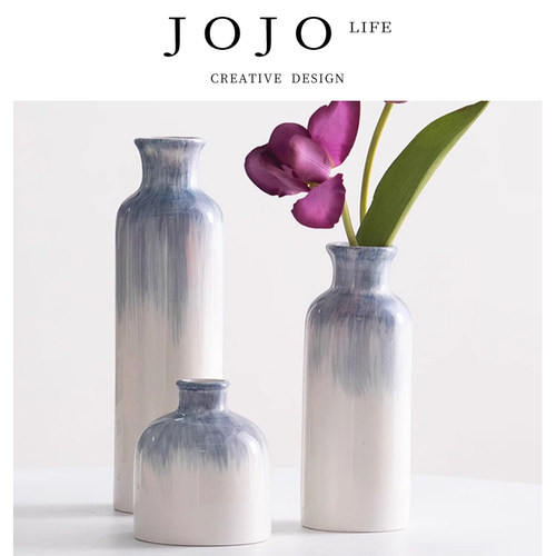 JOJO'SL.PD花瓶手绘蓝色简约