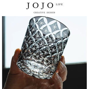 PD.Payne.酒具七宝切子威士忌酒杯手工刻花水晶 佩茵 JOJO