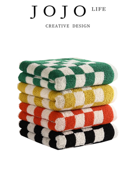 JOJO'S L. PD.Speech.毛巾棋盘格子纯棉洗脸全棉吸水毛巾 | 卮言