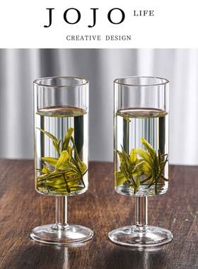 JOJO'S L. PD.compete.冰茶杯高脚绿茶杯玻璃杯高硼硅玻璃 | 竞禄