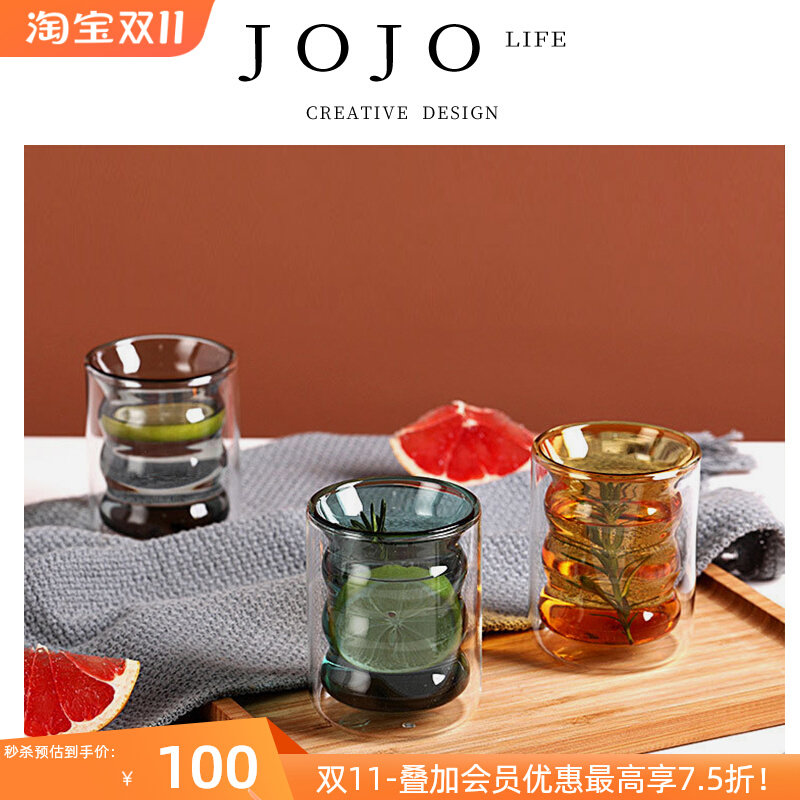 JOJO'S L. PD.Cobalt.彩色双层玻璃水杯牛奶杯螺旋状玻璃杯丨钴蓝使用感如何?