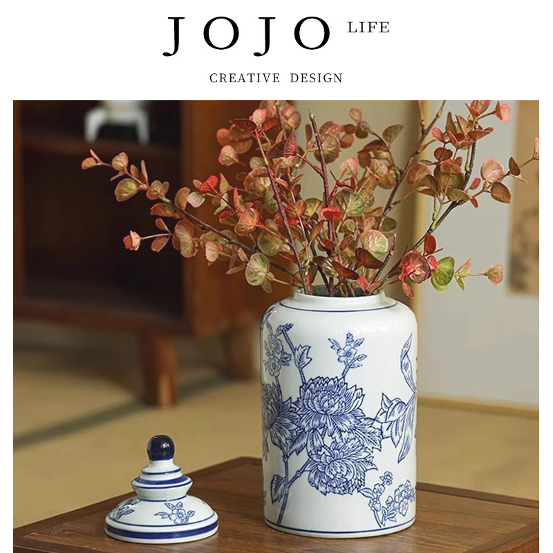 JOJO'S L. PD.Rhyme.花瓶青花瓷新中式蓝色经典陶瓷可水培 | 青韵