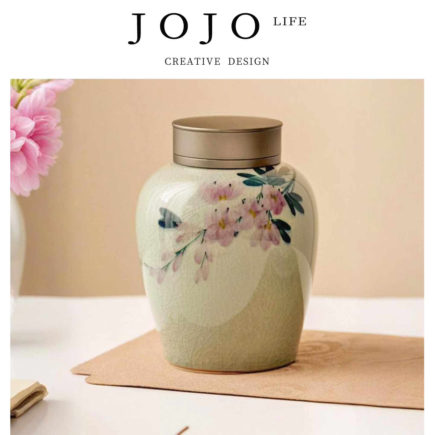 JOJO'S L. PD.miscellaneous.茶叶罐冰片釉纯手绘陶瓷便携 | 学杂