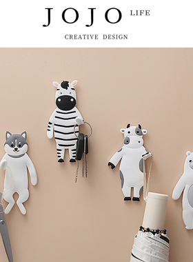 JOJO'S L.PD.Weiss.挂钩可爱卡通动物挂钩免打孔可弯曲软胶丨维斯