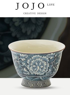 JOJO'S L. PD.metaphor.繁花反口杯汝窑茶杯品茗杯家用 | 喻鸡