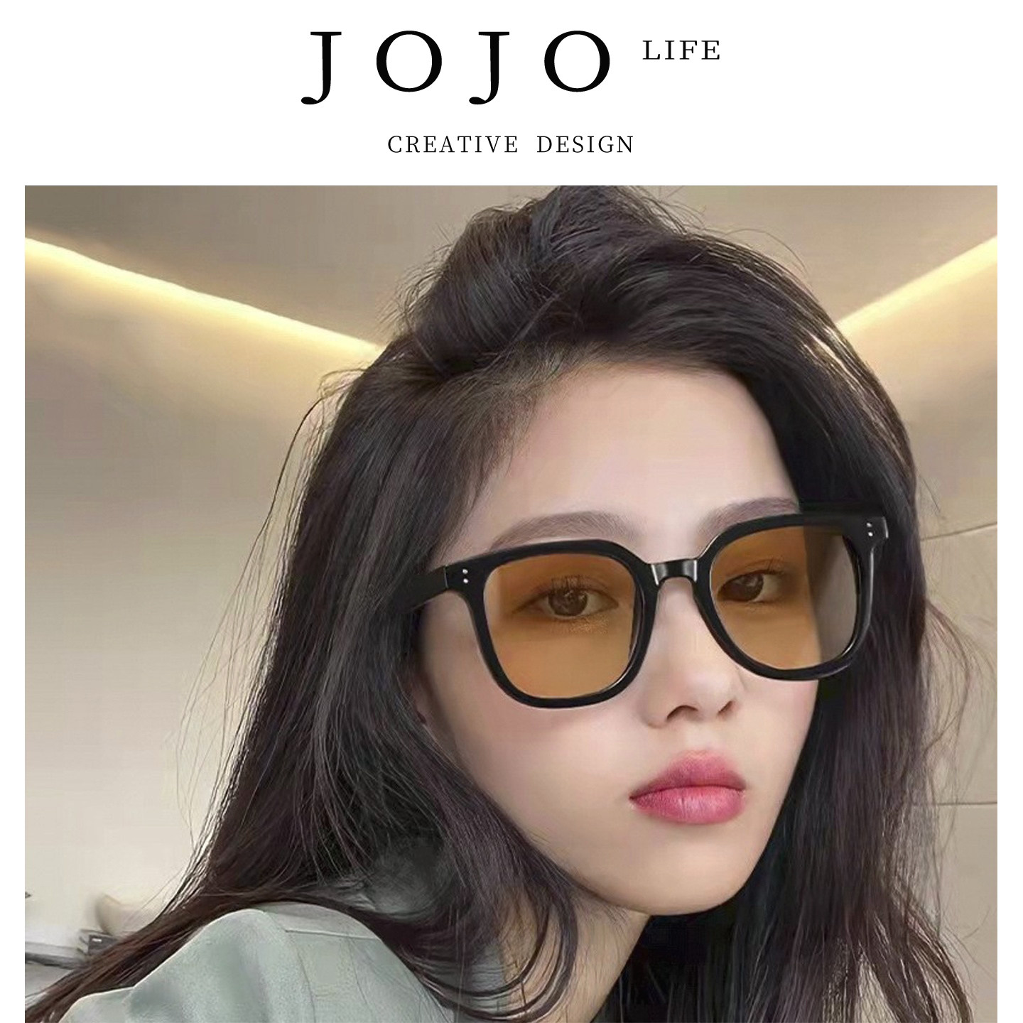 JOJO'S L. PD.Smile.太阳眼镜新款韩版gm墨镜女高级感黑框 | 嘀眉