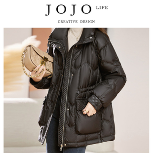 PD.Battle 羽绒服女中长款 冬季 践宝 JOJO 面包服显瘦时尚