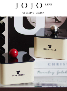 JOJO'S L. PD.Kiro.收纳盒分格双层棉签化妆棉桌面收纳带盖丨基罗