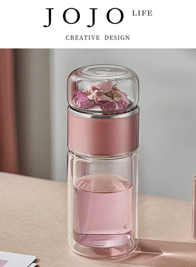JOJO'S L. PD.Flynn.泡茶杯便携办公室茶水分离杯双层茶杯丨弗林