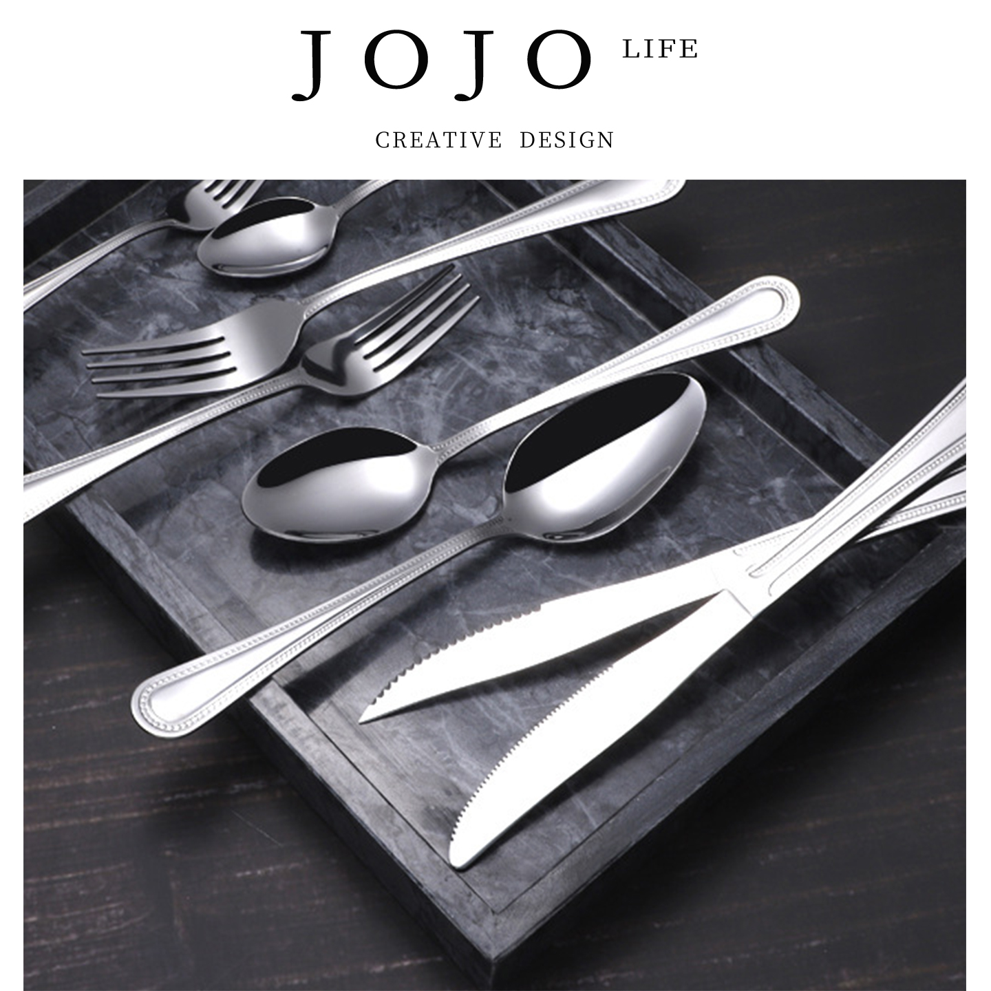 JOJO'SLIFEPD不锈钢餐具汤勺