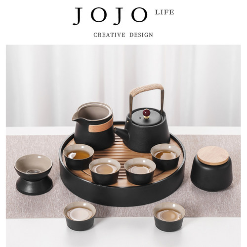 JOJO'SL.PD茶具套装家轻奢黑陶
