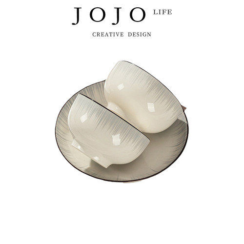 JOJO'SL.PD灰陶瓷碗碟套装