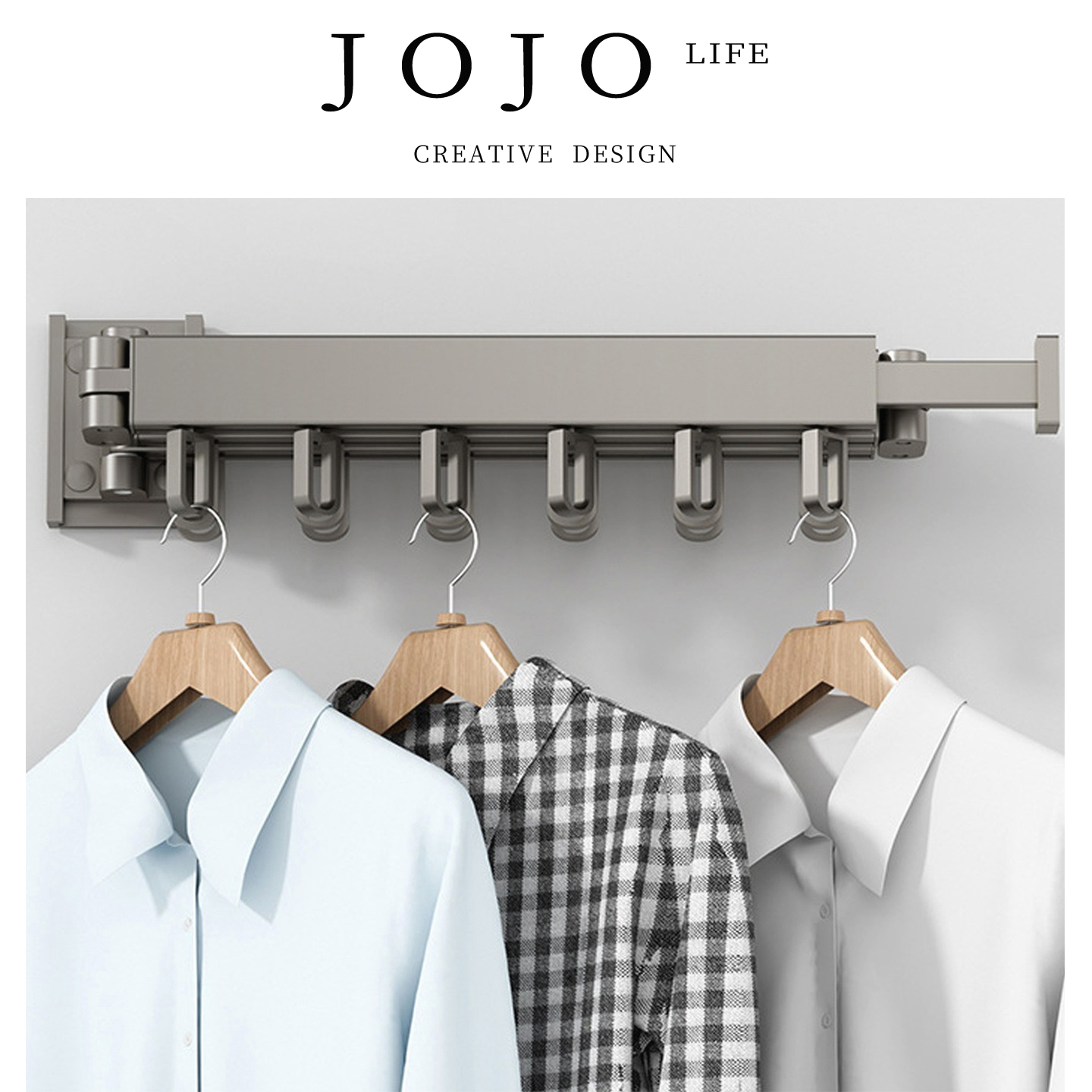 JOJO'SLIFEPD金属衣架免打孔晾