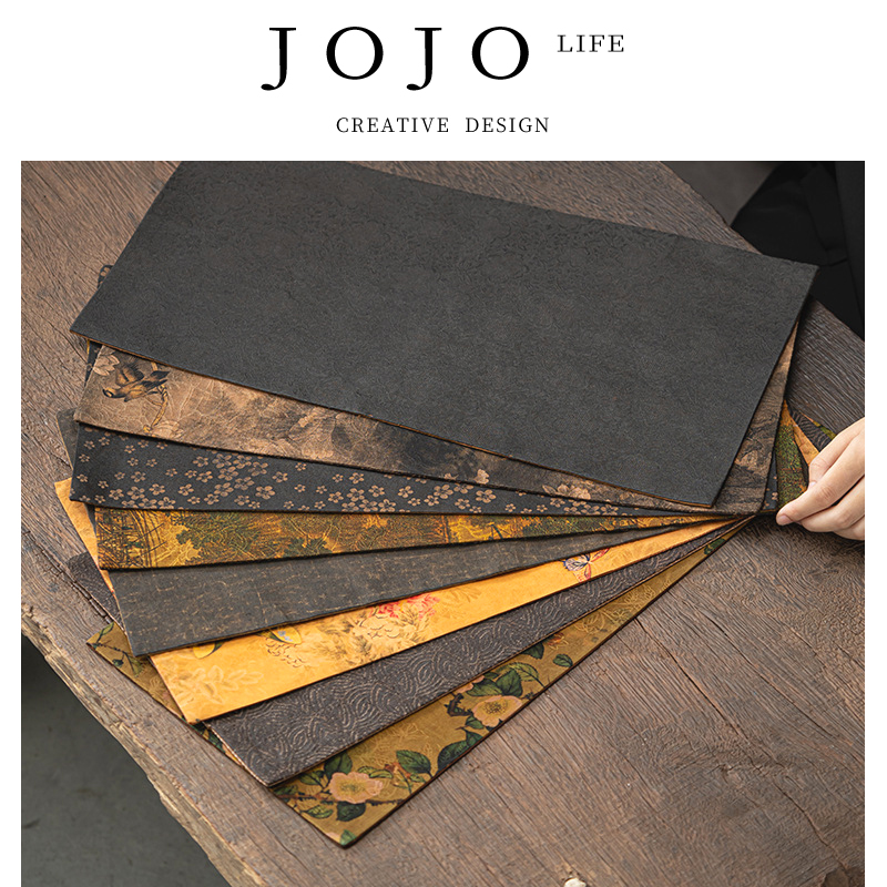 紫泉涧茶席香云纱双面干泡中式