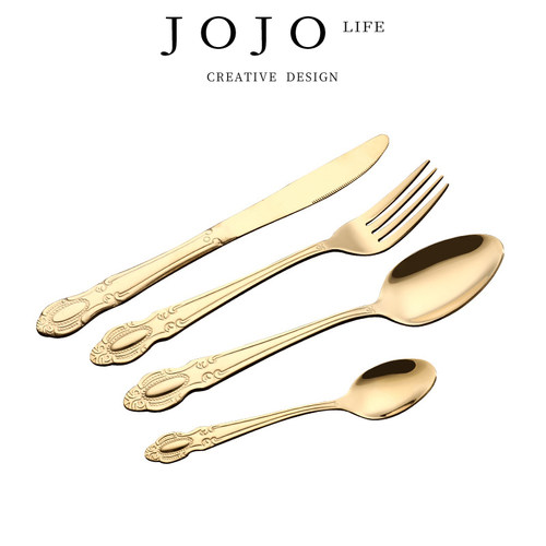 JOJO'SL.PD镀金色不锈钢餐具