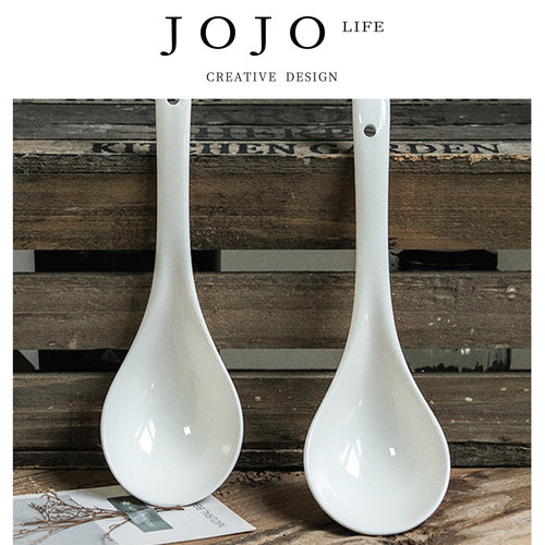 JOJO'SLIFEPD陶瓷汤勺大号长柄