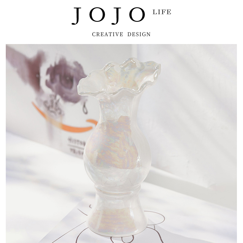 JOJO'SL.PD家用奶油风轻奢花瓶