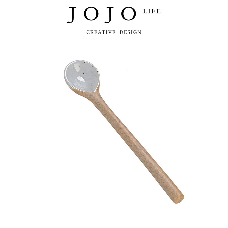 JOJO'SL.PD复古陶瓷长柄咖啡勺