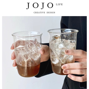 PD.Back.杯具耐高温透明玻璃简约水杯咖啡杯 反口 JOJO