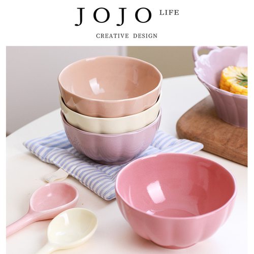 JOJO'SLIFEPD创意陶瓷荷花碗