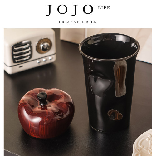 JOJO'SLIFEPD陶瓷杯带盖咖啡杯