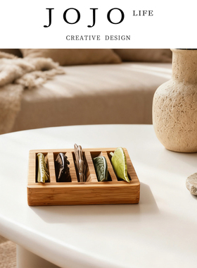 JOJO'S L. PD.clear.筷托日式树叶创意筷架陶瓷筷枕礼盒套装|清撤