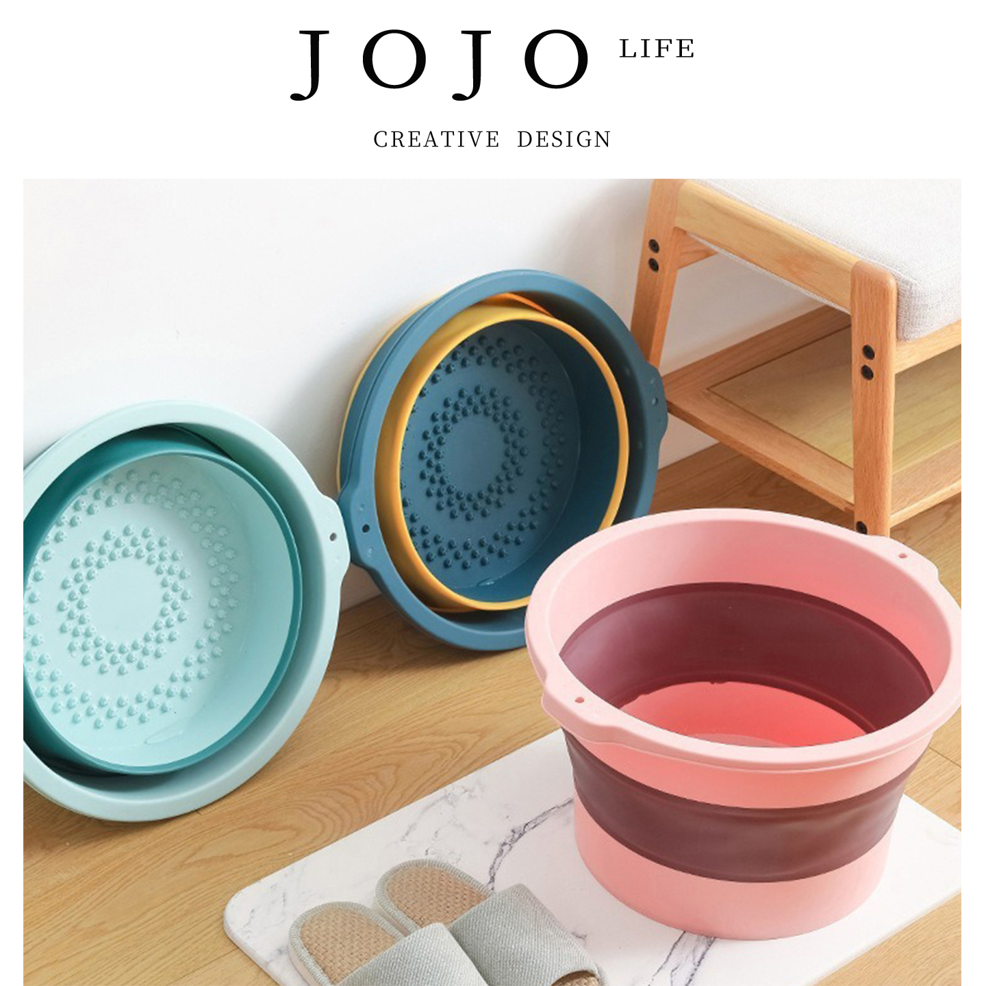 JOJO'SLIFEPD折叠泡脚桶便携