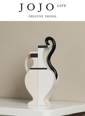 JOJO'S L. PD.Sutton.双耳陶瓷花瓶摆件创意家居客厅花器丨沙顿