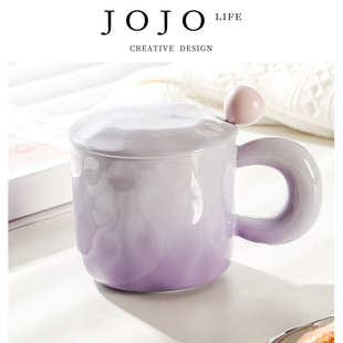 PD.near.小众马克杯带盖勺女生咖啡杯情侣喝水杯 近渴 JOJO