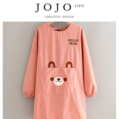 JOJO'S L. PD.worship.厨房家用长袖罩衣女卡通防污围裙 | 拜崩