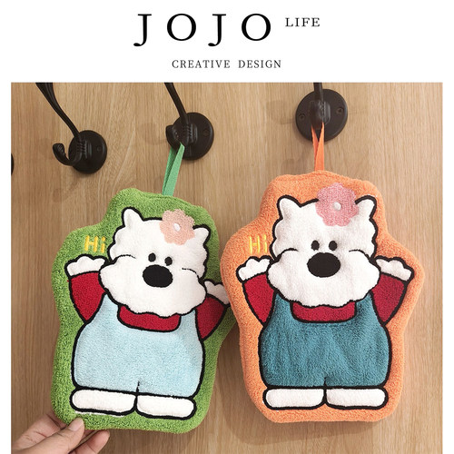 jojo岛卫生间速干可爱家用擦手布