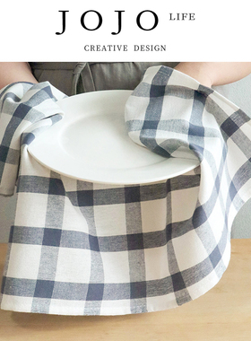 JOJO'S L. PD.member.蓝色系列简约全棉色织家用厨房餐巾 | 阁员