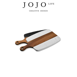 PD.Sweet.砧板带手柄双面相思木大理石拼接菜板 昔甜 JOJO