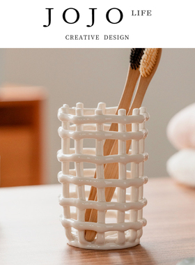 JOJO'S L. PD.Rutter.陶瓷牙刷架置物架卫生间牙具收纳杯丨瑞特