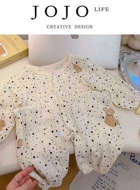 JOJO'S L. PD.Withdrawn.无骨棉纱连体衣新生婴儿可爱爬服 | 僻寡