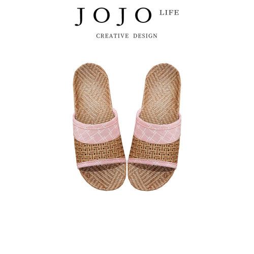 JOJO'SLIFEPD透气编织藤草拖鞋